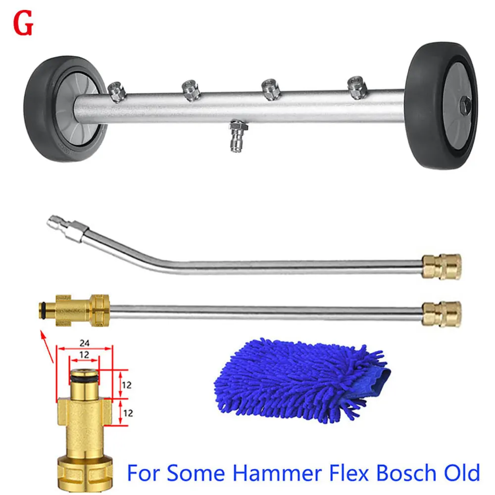Onderwagen Schoner Water Bezem Auto Chassis Wassen Voor Karcher/Parkside/Black Decker Wassen De Bodem Van De Auto wasmachine Nozzles