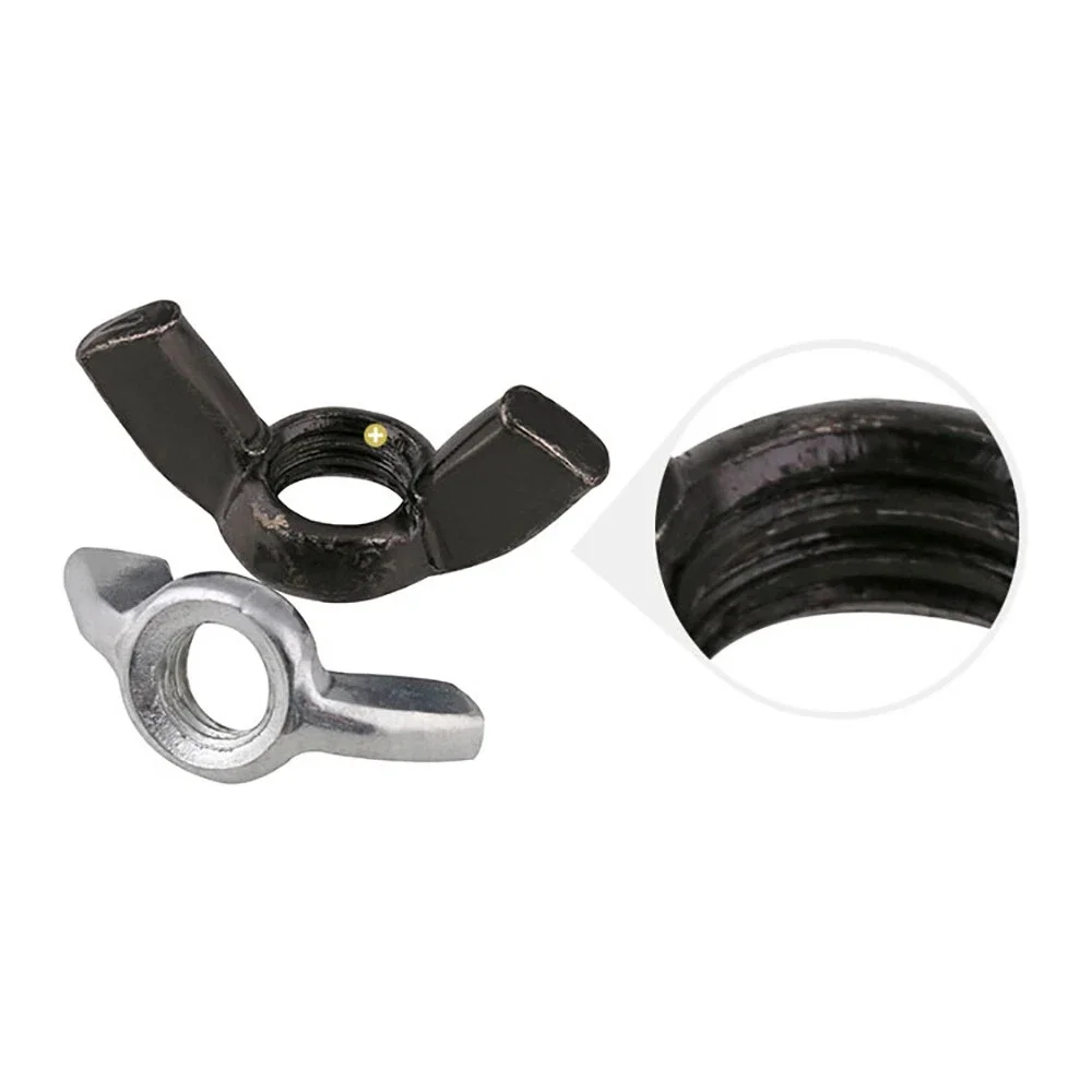 1～10個入り ウィングナット 調整用蝶ナット 手動締め付け式蝶ナット M3 M4 M5 M6 M8 M10 M12 白亜鉛メッキ/黒