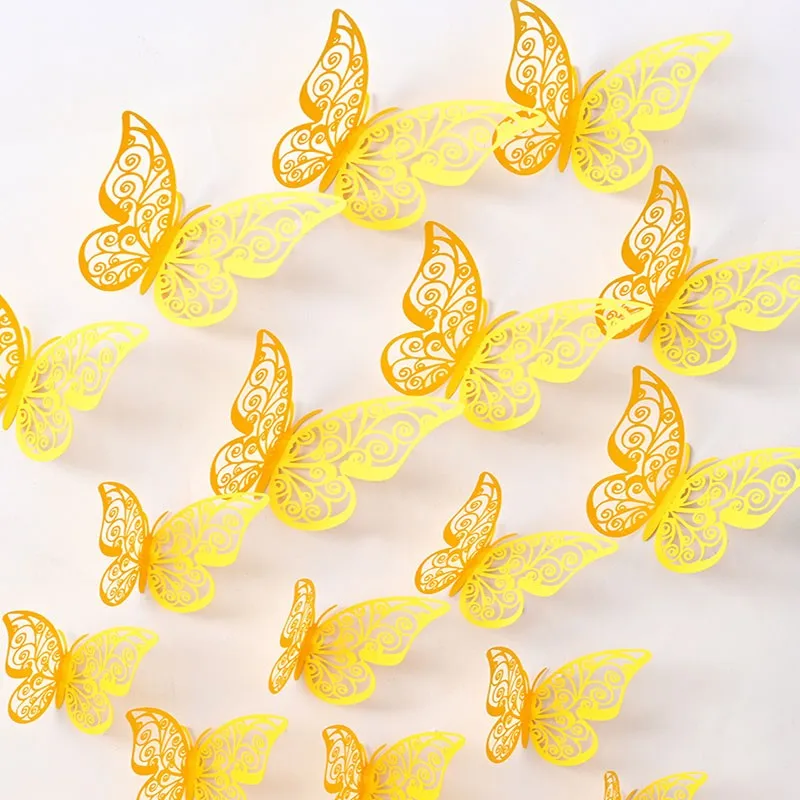 12PCS Butterfly Cake Decor Pearl Butterfly Cake Toppers Happy Birthday Party Decor Kids Girls Babyshower Butterfli Cupcake Decor