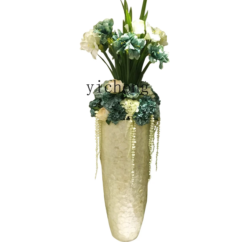 

ZF Floor Large Vase Simulation Plug Floral Set Living Room Modern Decoration Ornaments