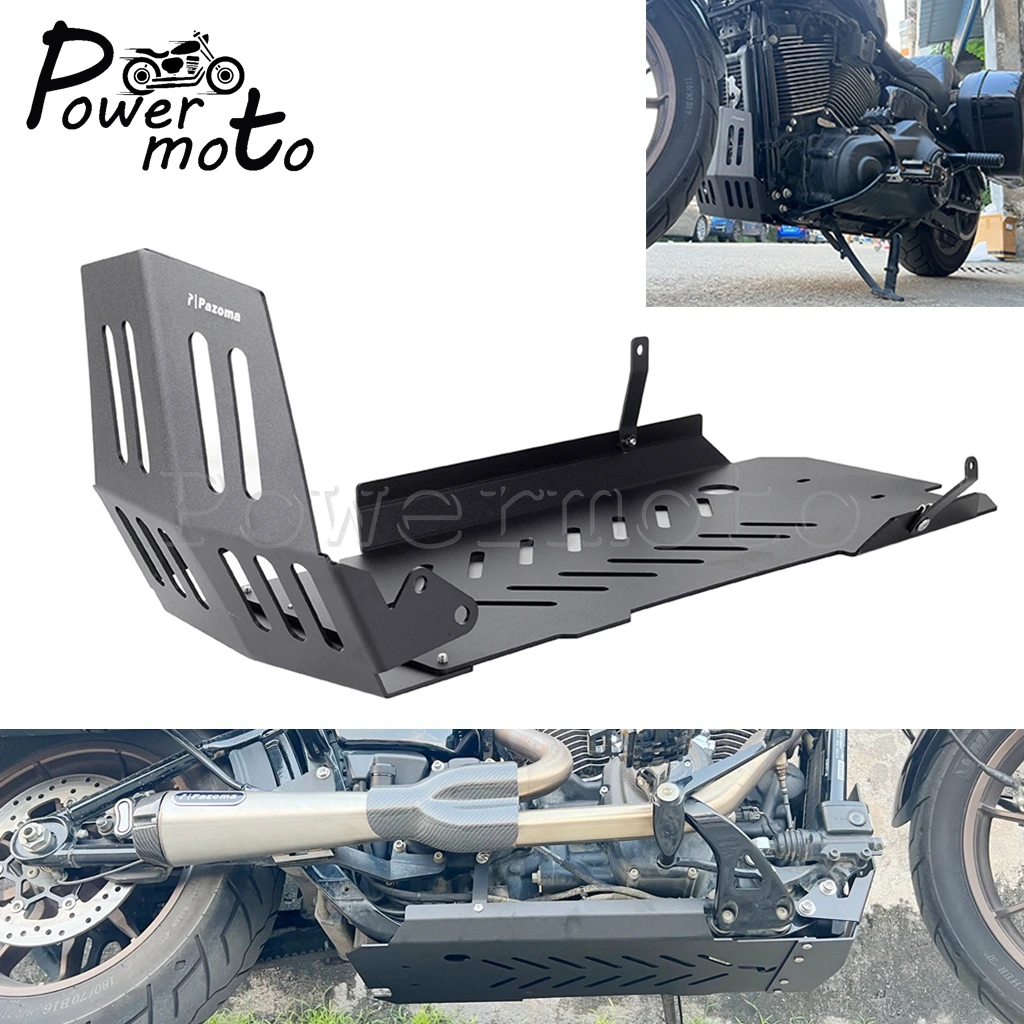 Motorcycle Engine Skid Plate Lower Chassis Guard For Harley Softail Low Rider ST FXLRST FXLRS FXLR Street Bob FXBB FXBBS 2018-23