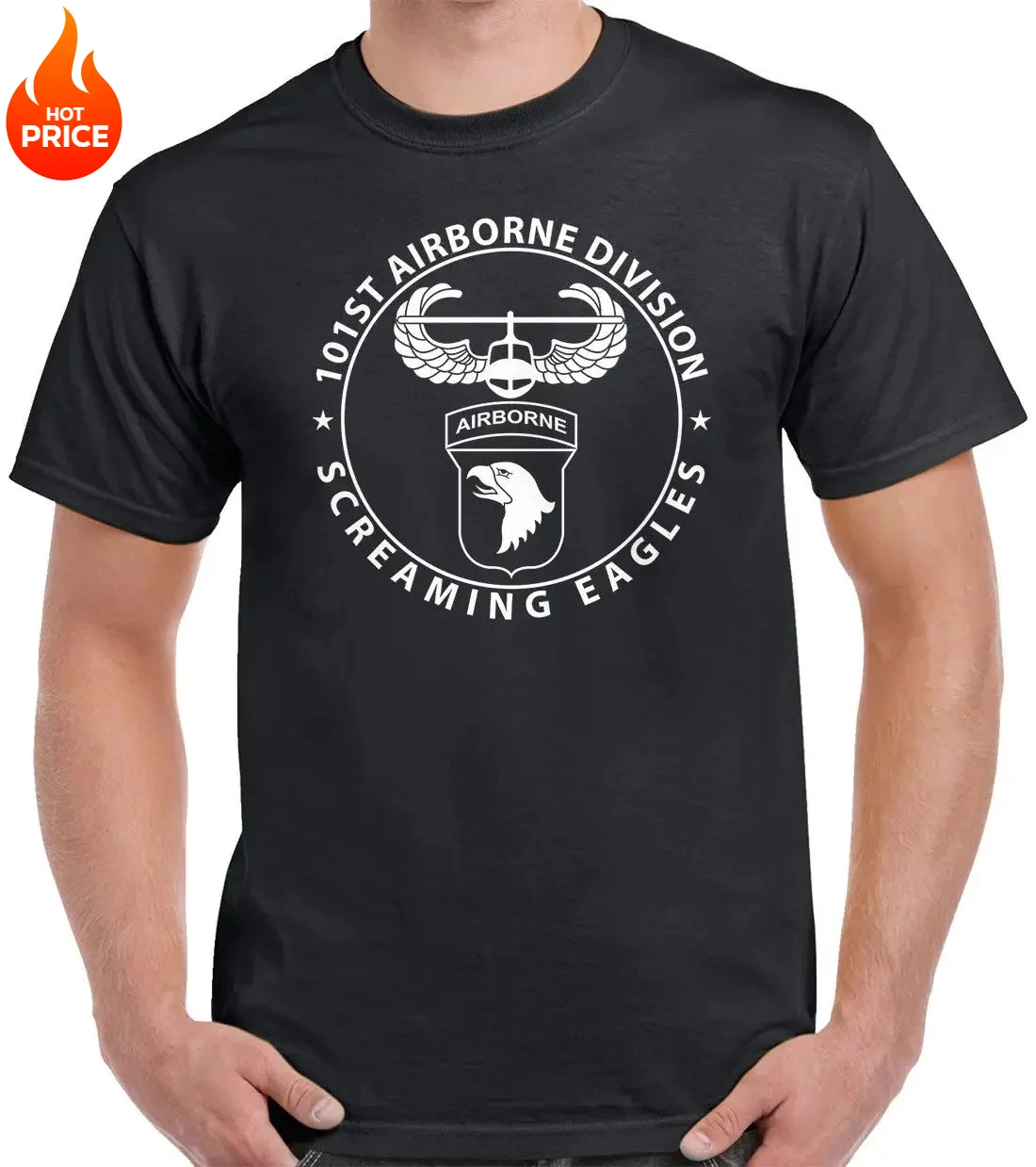 Popular Design 101ST Airborne Division Screaming Eagles Graphic Printed T-shirts For Men size S-3XL