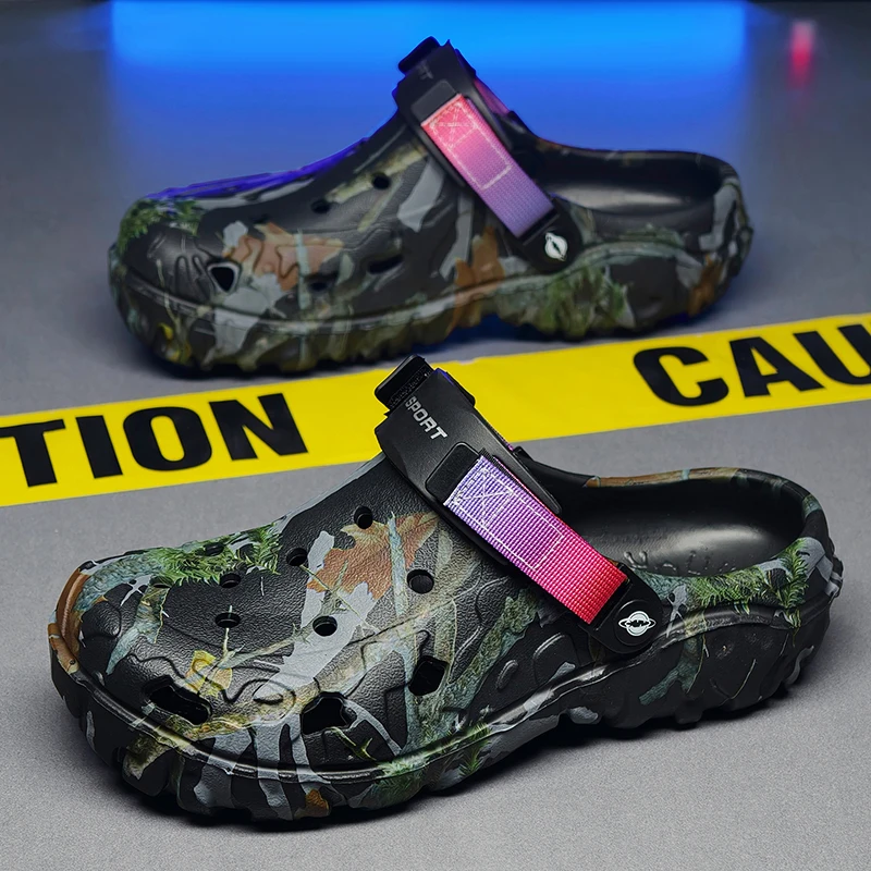 

2026 Men Clogs Slippers Summer Sandals Garden Shoes Fashion Beach Slippers Non-slip EVA Slippers Plus Size 47 48 49