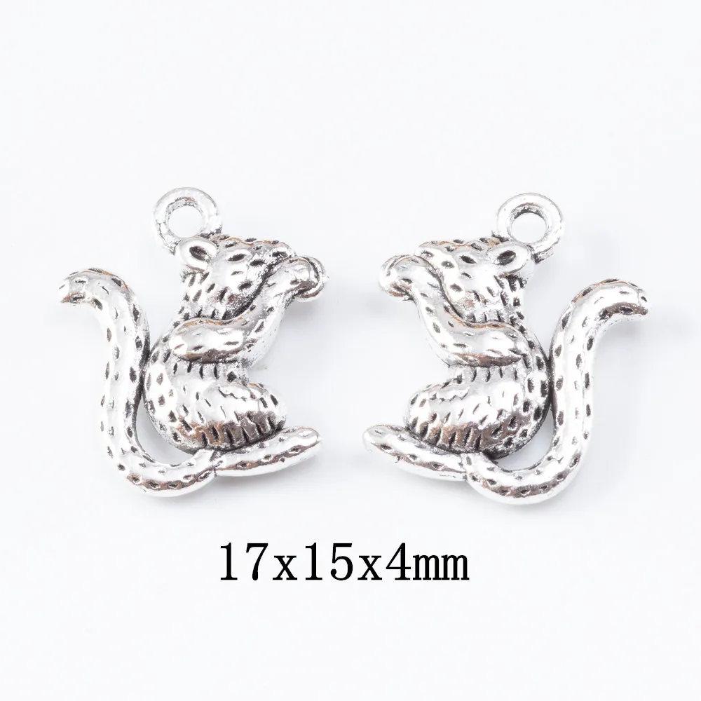 

70pcs squirrel Craft Supplies Charms Pendants for DIY Crafting Jewelry Findings Making Accessory 491