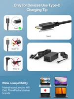 Reletech 65W USB C Laptop Charger Power Adapter for Lenovo ThinkPad,Hp,Chromebook,Yoga,Dell, ASUS,Acer Type C Fast Power Adapter 3
