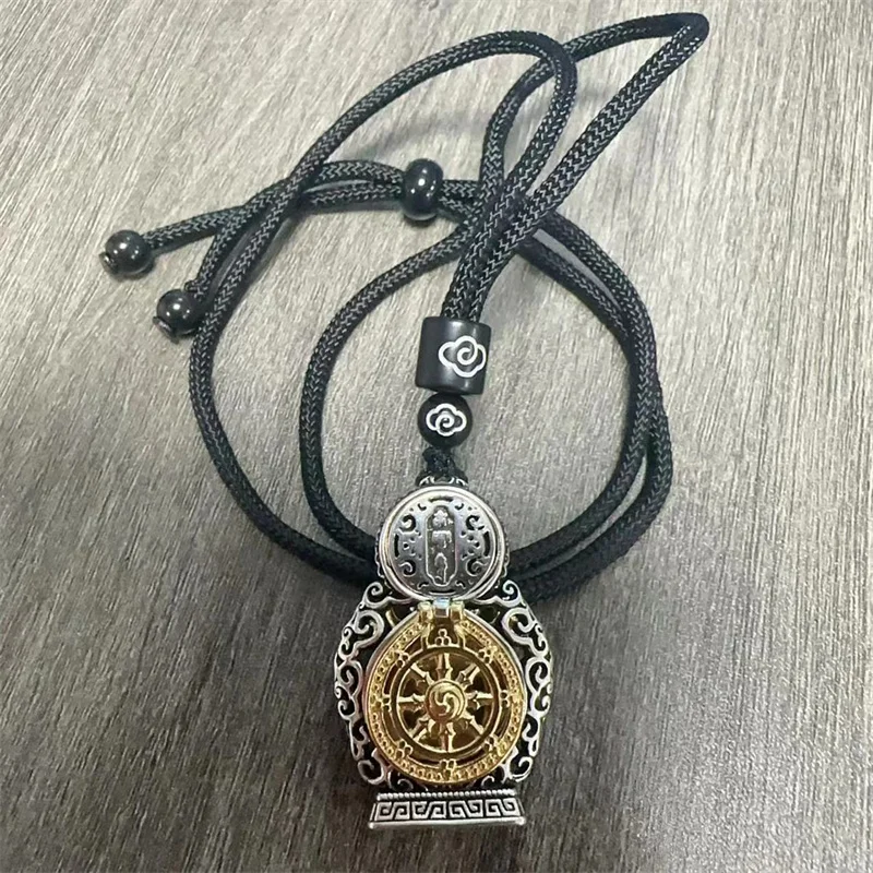 Vintage Buddha Pendant Necklace Men Women Jewelry Retro Ethnic Style Old Craftsmanship Amulet Necklace Male Choker Accessories