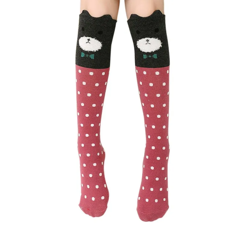 

1pcs Kids Girls Knee High Socks Long Boot Crazy Silly Fun Gift Cute Tall Animal Socks for Child