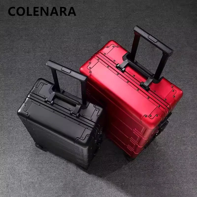 

Мужской чемодан COLENARA, полностью алюминиево-магниевый сплав, посадочная коробка, деловой чемодан на колесиках, 20 дюймов, 24 дюйма, 28 дюймов, ручная кладь, дорожный багаж