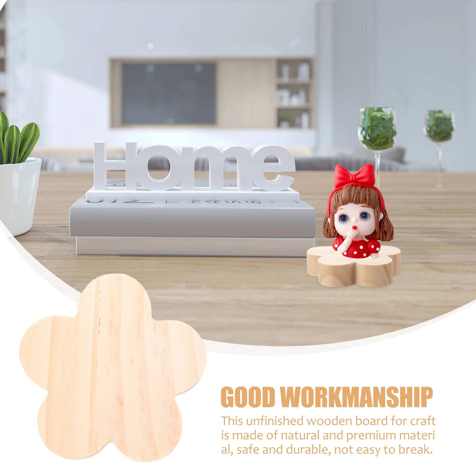 

6 Pcs Holders Wooden St Wooden Plaques For Crafts s Craft Signs Art Plaques DIY Wood Base for Sculpture Making