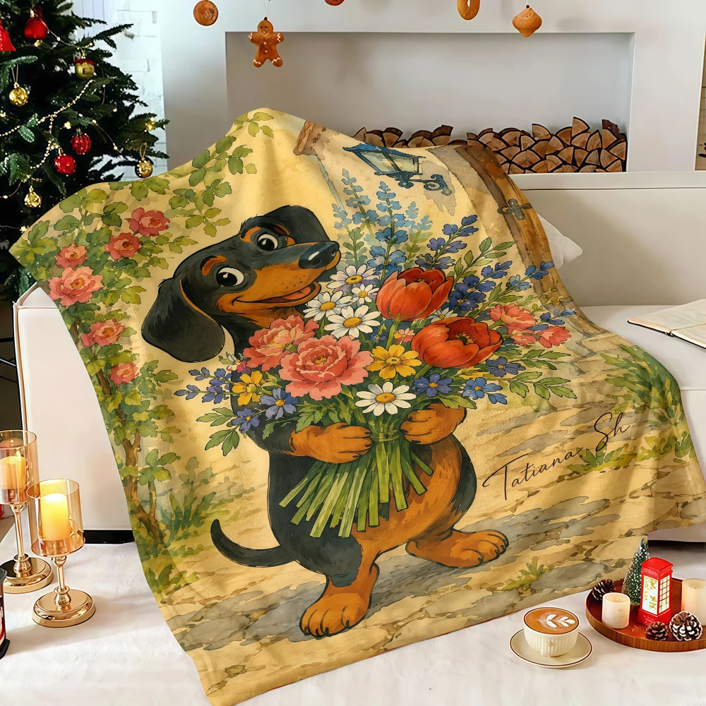 Mustard Flowers Pattern All-Season Luxuriously Soft Cozy Bedding Blanket Great for Black Friday Cyber Monday Holiday Deals