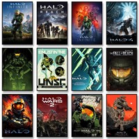 Game H-Halo Hot Poster Home Living Room Bedroom Bar Cafe Art Decor