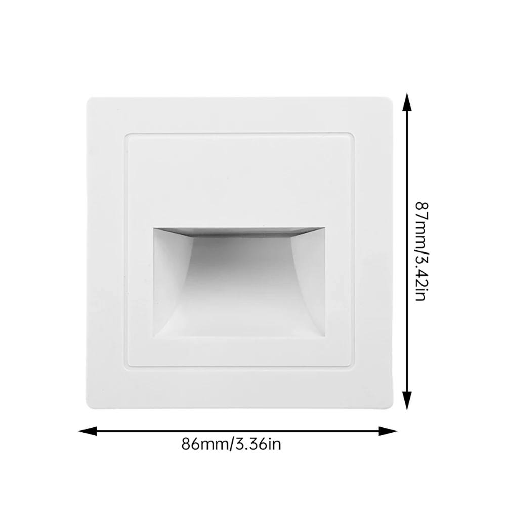 Luzes de passo externas embutidas luz de escada 6000k 3000k LED lâmpada de passo iluminação de corredor iluminação de parede interna