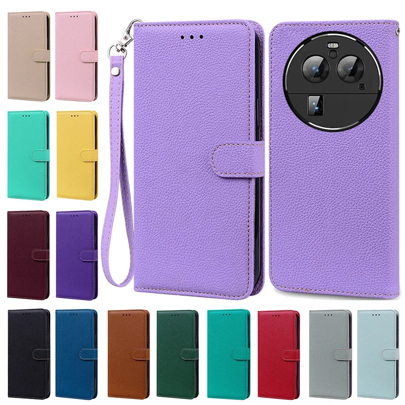 

For OPPO Find X6 Case Leather Wallet Flip Case For OPPO Find X6 Pro Wallet Cover Shockproof Coque Fundas Shells Capa for Find X6