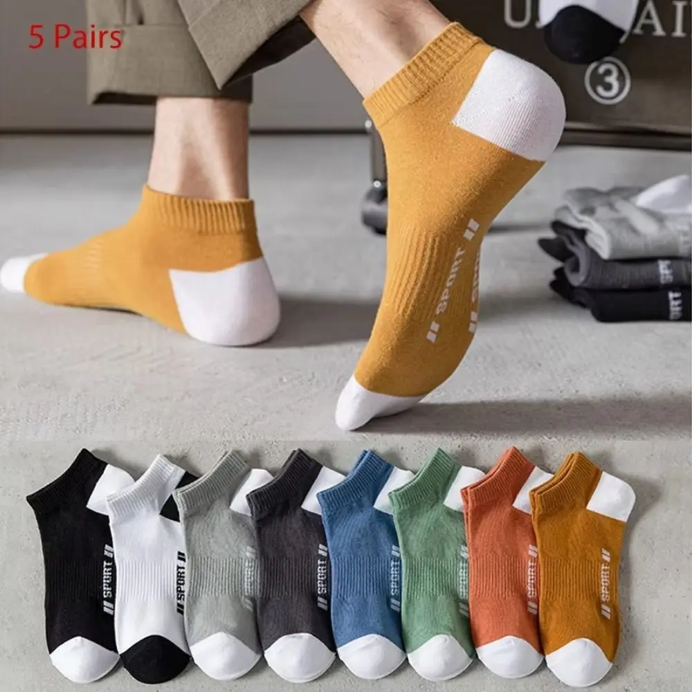 

Fashion Sweat Absorption Men Socks Breathable Comfortable Ankle Socks Sports Socks Spring Summer