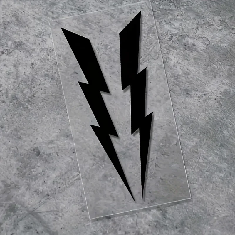 2 unids/set pegatina de relámpago holográfica/blanca, accesorio único para personalización de automóviles