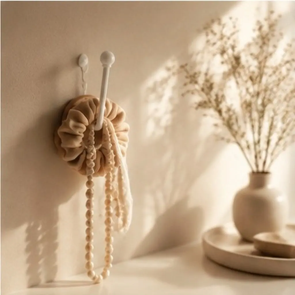 Wooden Hair Accessories Holder Smooth Finish Self Adhesive No Drill Installation Hairband Organizer for Girls Scrunchies Hair
