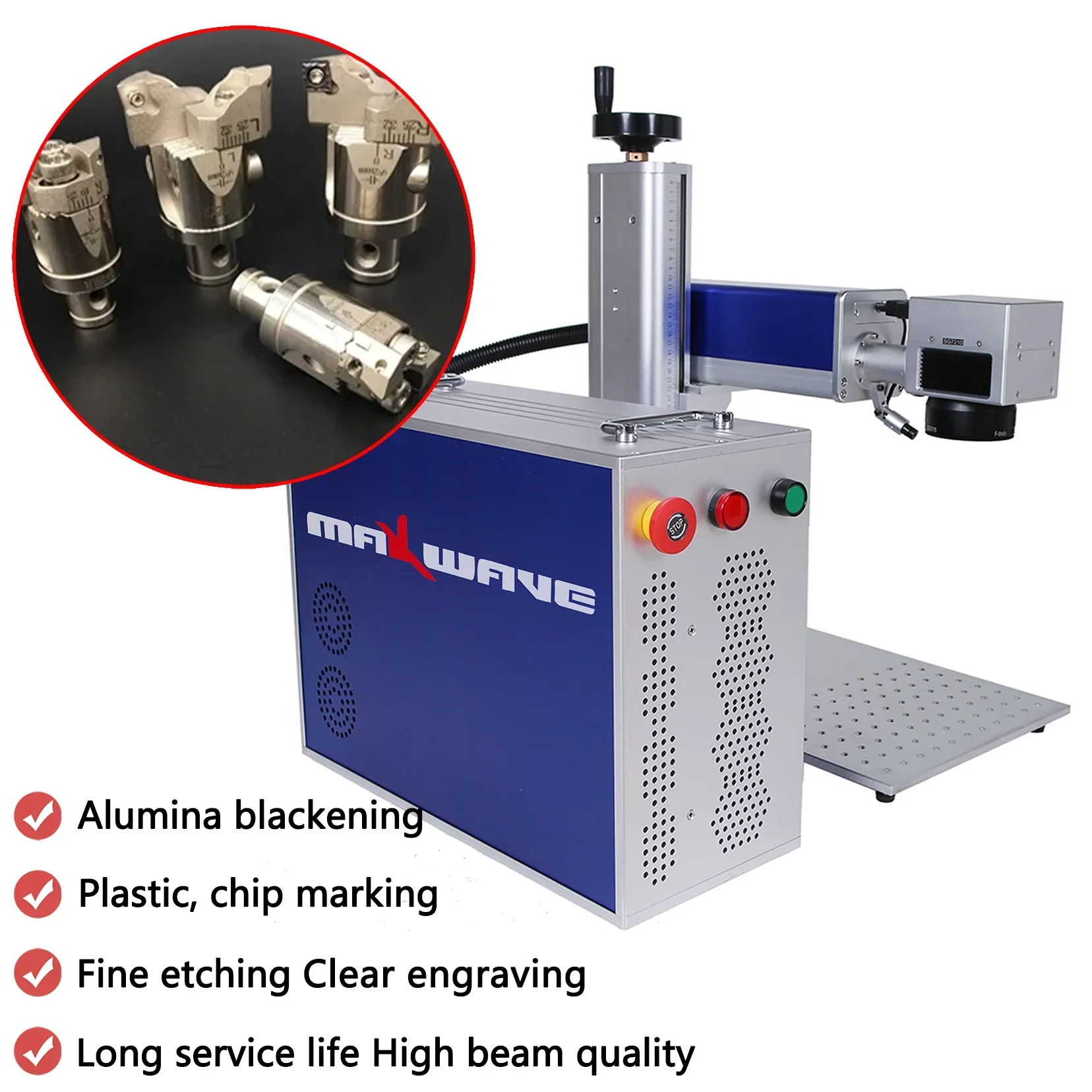 Maxwave Laser Marking Machine 20W Optical Fiber Laser Plastic Metal Nameplate Engraver Mini Fiber Laser Marking Machine