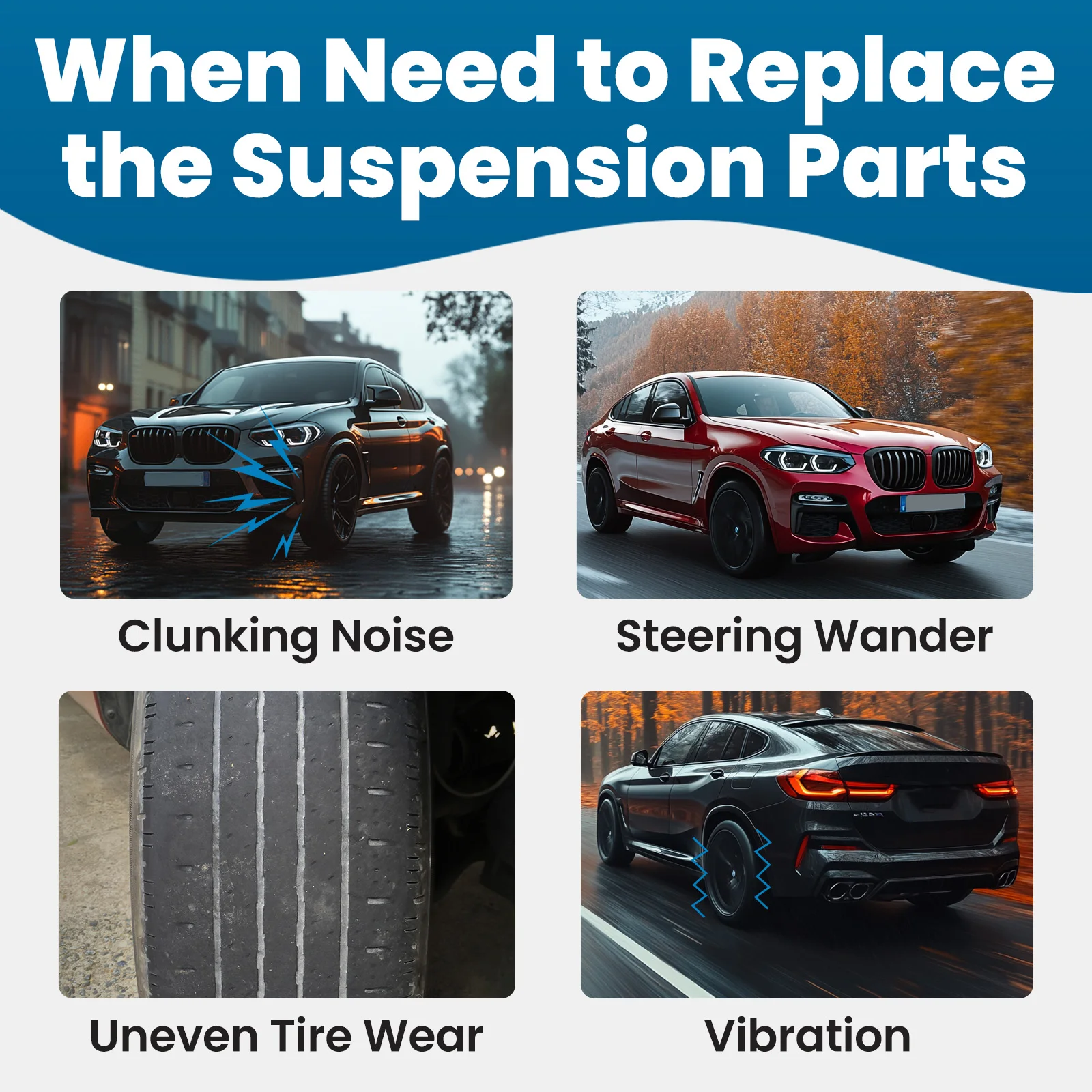 مجموعة أذرع التحكم الأمامية الكاملة لسيارات BMW X3 F25/G01 11-17 X4 F26/G02 RK623202 51250668L #6