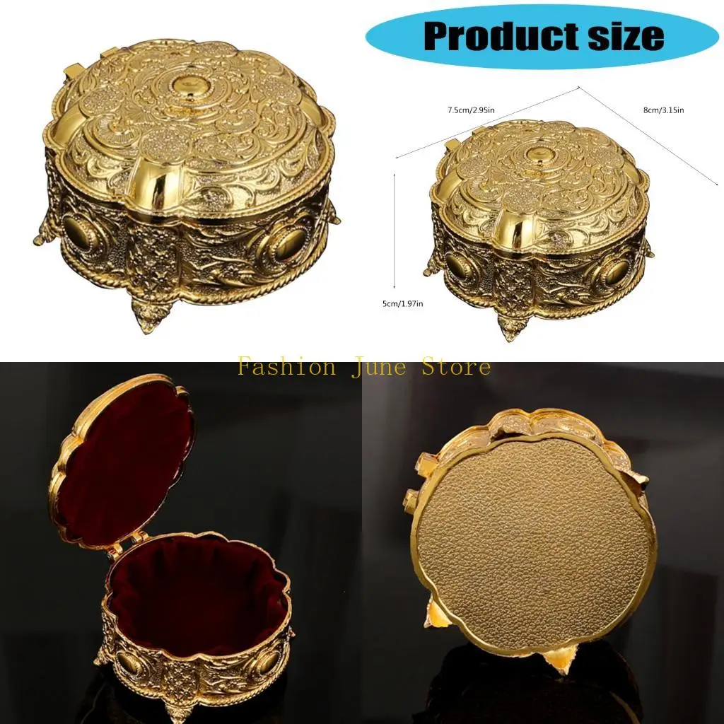 

N5KA Metal Jewelry Organizers Portable Design with Large Capacity Space Saving Jewelry Travel Case Suitable for Easy Access