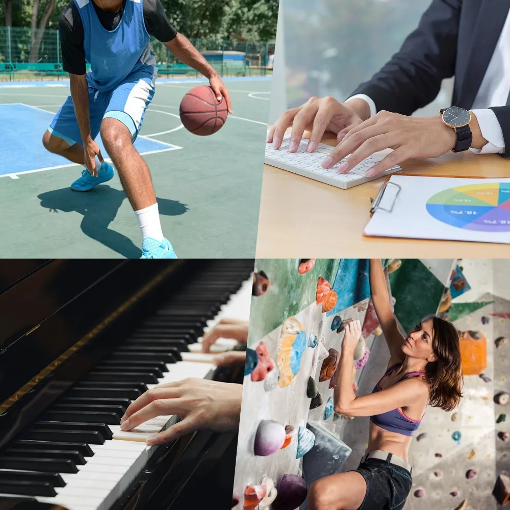 مع مدرب قوة قبضة تمرين الأصابع مع مقبض يد مقاومة متعدد الوظائف قابل للتعديل ومحمول