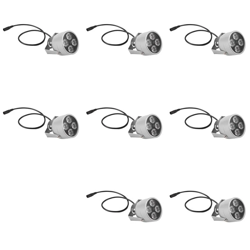 Y22A-8X 4 Array Leds Infrared Waterproof Night Vision IR Illuminator Light Fill Light DC 12V For Security Camera