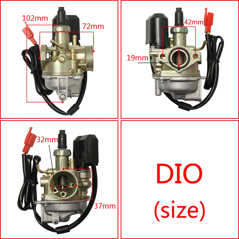 19mm For DIO50 Carburetor Scooter DIO50 AF17 AF18 AF27 AF28 LEAD 90 SA50 SK50 SYM DD500 KYMCO Manboy Sfx Sgx Sh Sxr 50cc