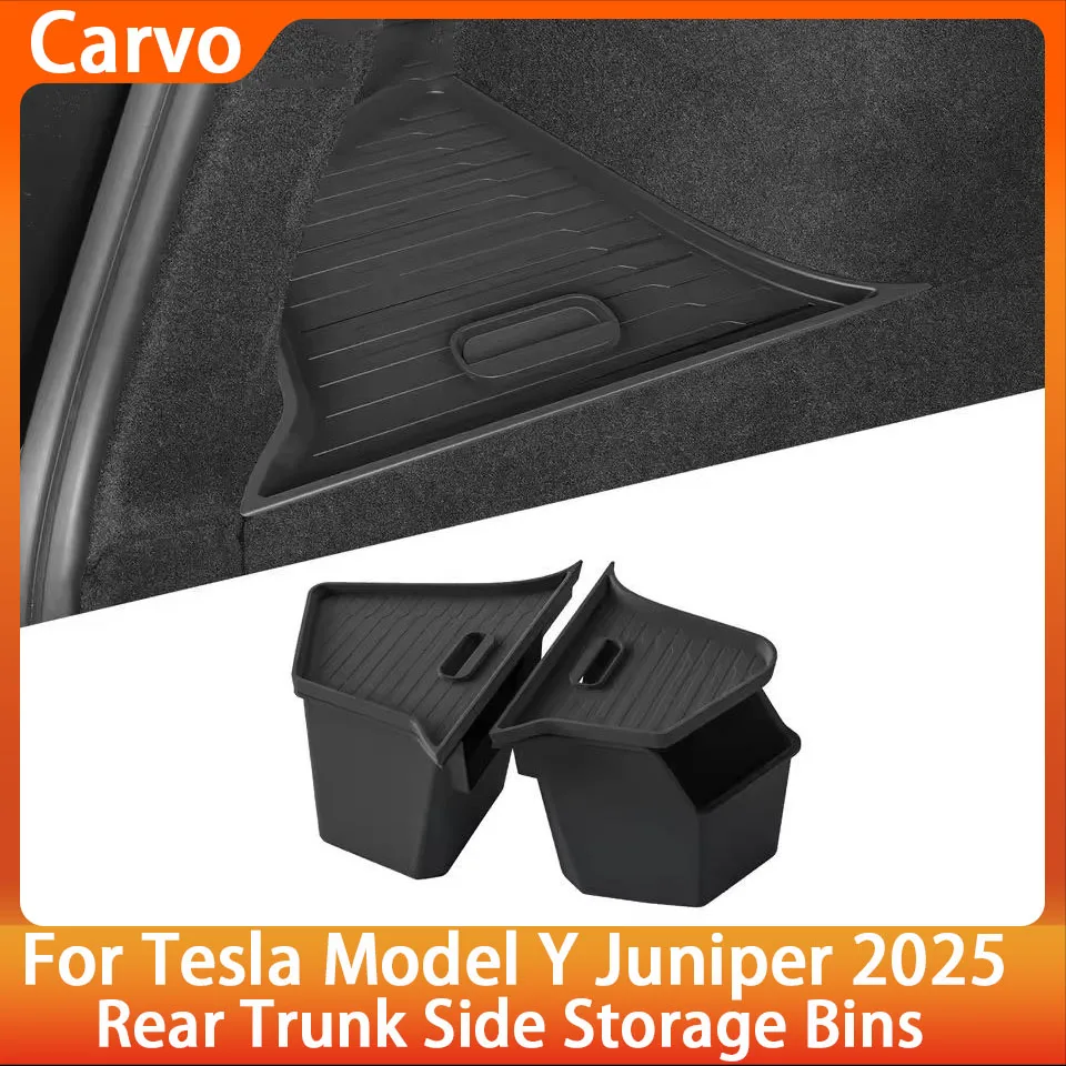 

for Tesla Model Y Juniper/Launch 2025 Car Rear Trunk Storage Box Left And Right Both Side Trunk Organizing Storage Accessories