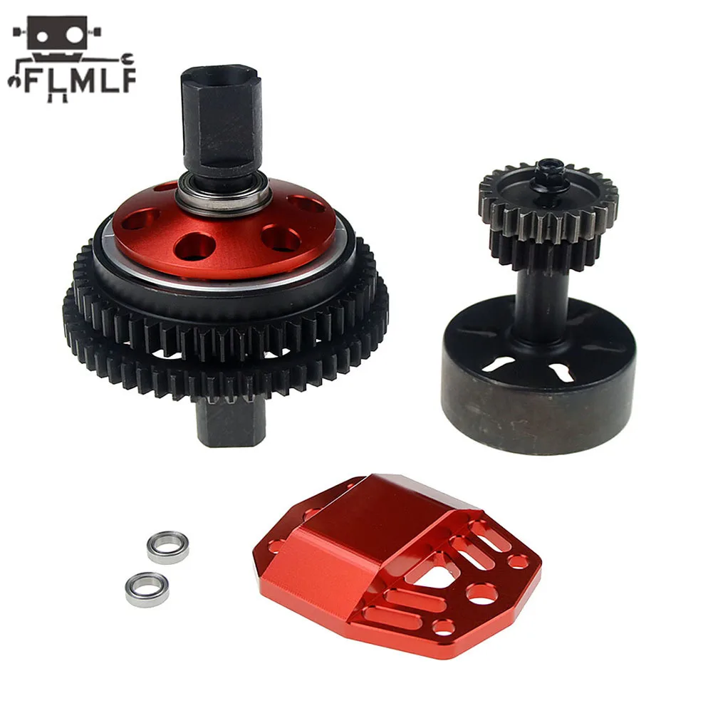 

Rc Car CNC Metal 19T 24T 53T 58T 2-Speed Gear System with Clutch Bell Set for 1/5 Losi 5ive-t Rofun Rovan LT King Motor X2 Parts