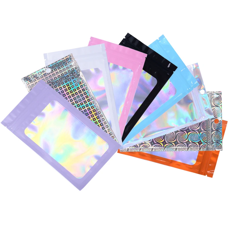Kekelala 50pcs Eyelash Aftercare Packing Bags Wholesale Eye lash Packaging Bag Supplier Empty Colorful Cosmetic Jewelry Package