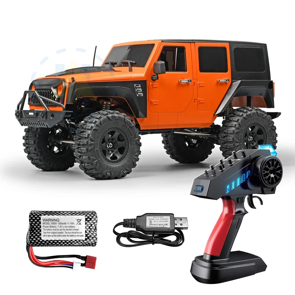 1/10 MN 222 RC Crawler Remote Control Car Off Road 4x4 2.4g 6CH Full Scale Cars Model with Light Toys for Children Adults