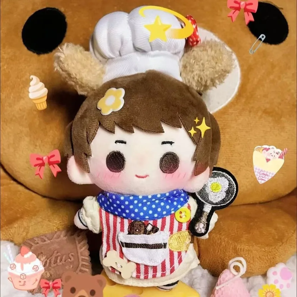 

Chef Hat 10cm Cotton Doll Clothes Apron Set Dress Up Doll Clothes Outfit Creative Funny Doll Clothes Set Children's Gift