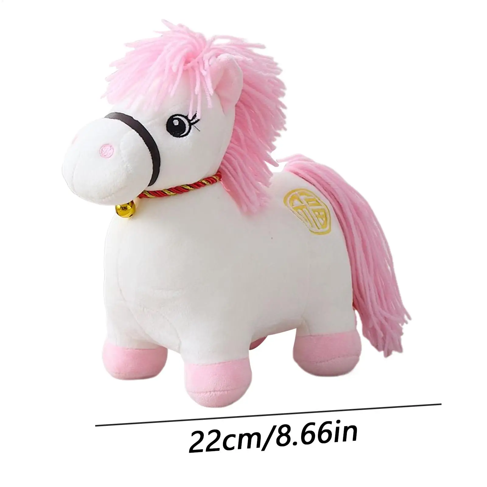 Ano novo lunar cavalo de pelúcia macio brinquedo animal de pelúcia 2026 auspicioso brinquedo de pelúcia mascote animal de pelúcia para o ano novo chinês