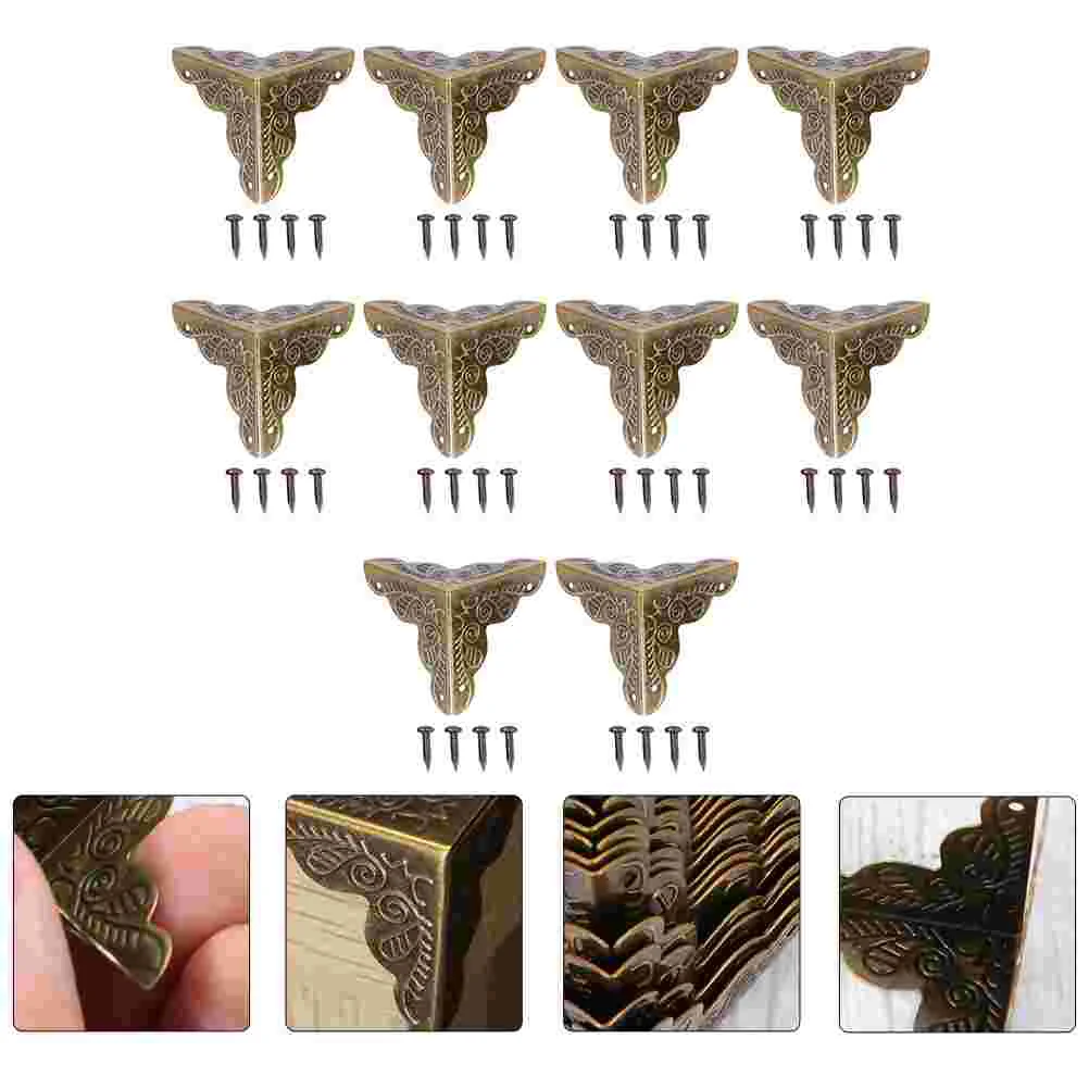 

40 Pcs Wrapped Iron Trihedral Umbrella Decorations Corner Protector Guard Case Protectors Furniture Guards Durable