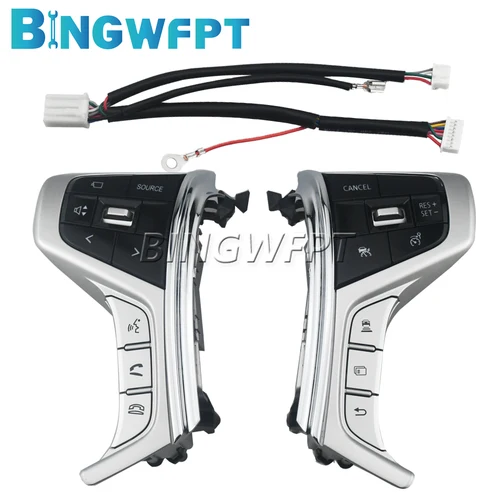 Imagen 2 del producto Interruptor de Control de crucero para Mitsubishi Delica L200 2016-2022 botón de Audio del volante para Mitsubishi PAJERO SPORT 2015-2022