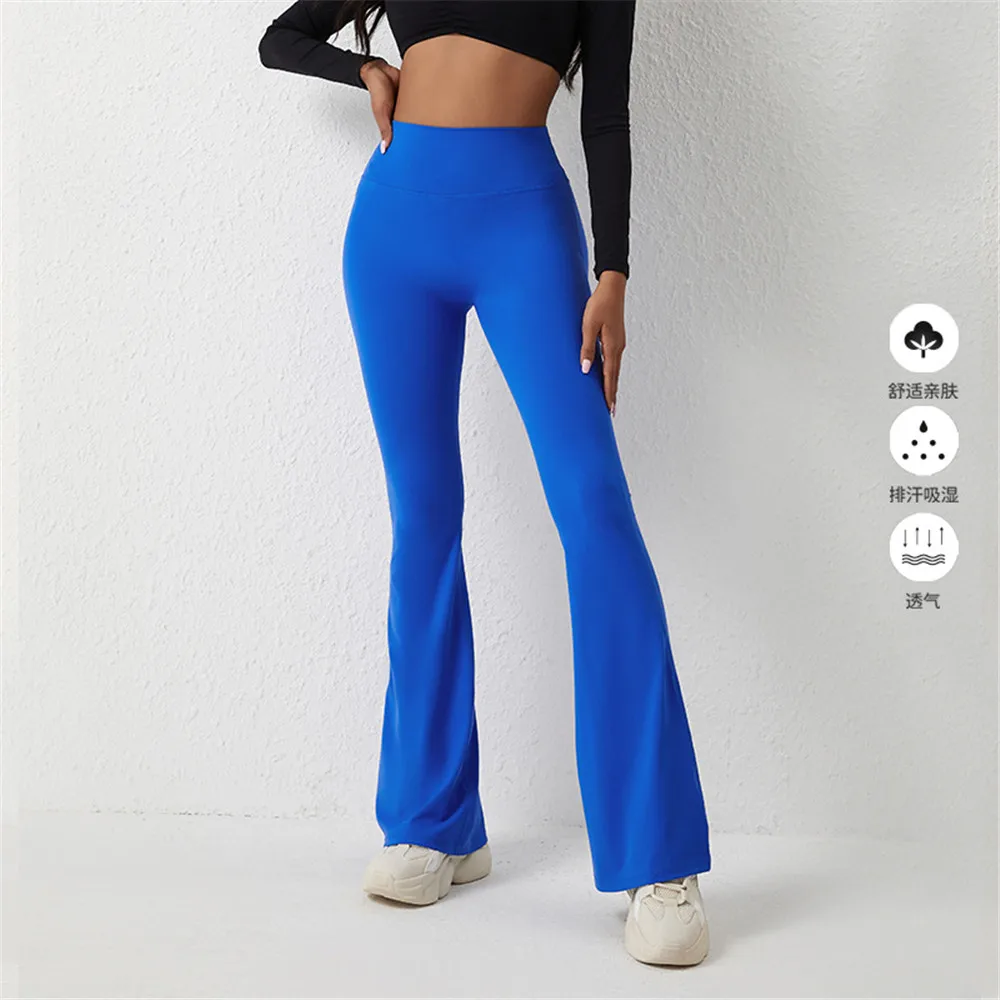 Flare Leggings Yoga Pants Women Bell-bottoms Yoga Trousers High Waist Fitness Pants Stretch Gym Casual Sports image 2