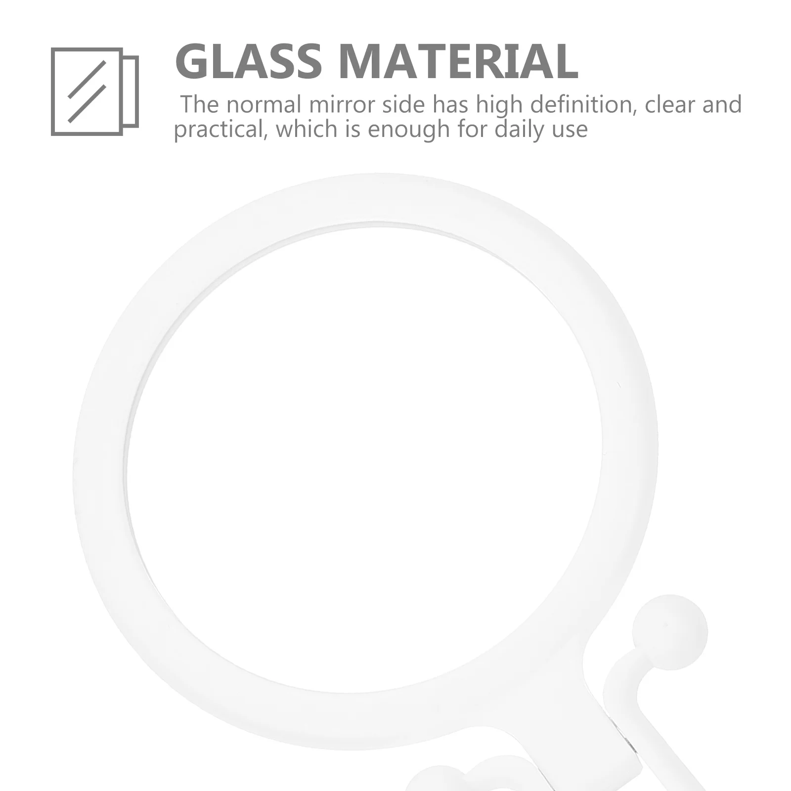 مرآة مكياج محمولة قابلة للطي، مرآة مدمجة محمولة مزدوجة الجانب مع مكبرة شفافة وعرض عادي مثالية للاستخدام اليومي #3