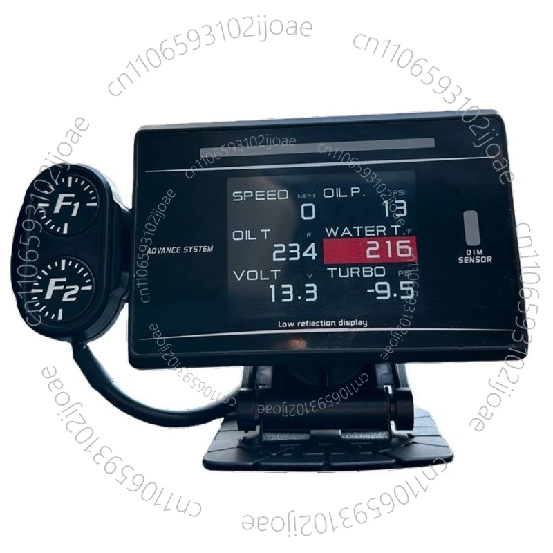 DEFI FD Multifunctional OBD Instrument, Turbine Speed Oil Temperature Oil Pressure Water Temperature Vacuum Meter ZD Ten in One