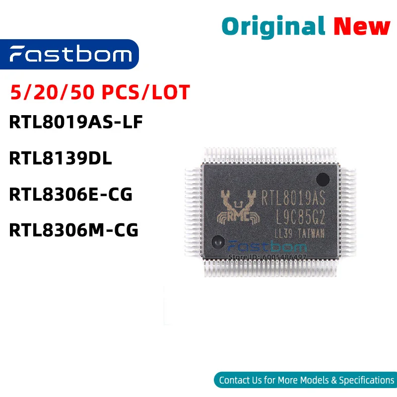 RTL8019AS-LF RTL8306E-CG RTL8306M-CG RTL8139DL QFP-100 Ethernet Switch IC New Original