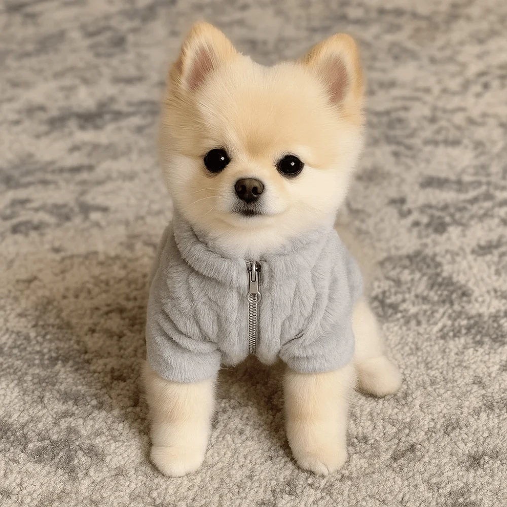 Ins Style Rabbit Fur Dog Warm Coat Thickened Soft Winter Dog Clothes Comfortable Pet Plush Jackets Outdoor