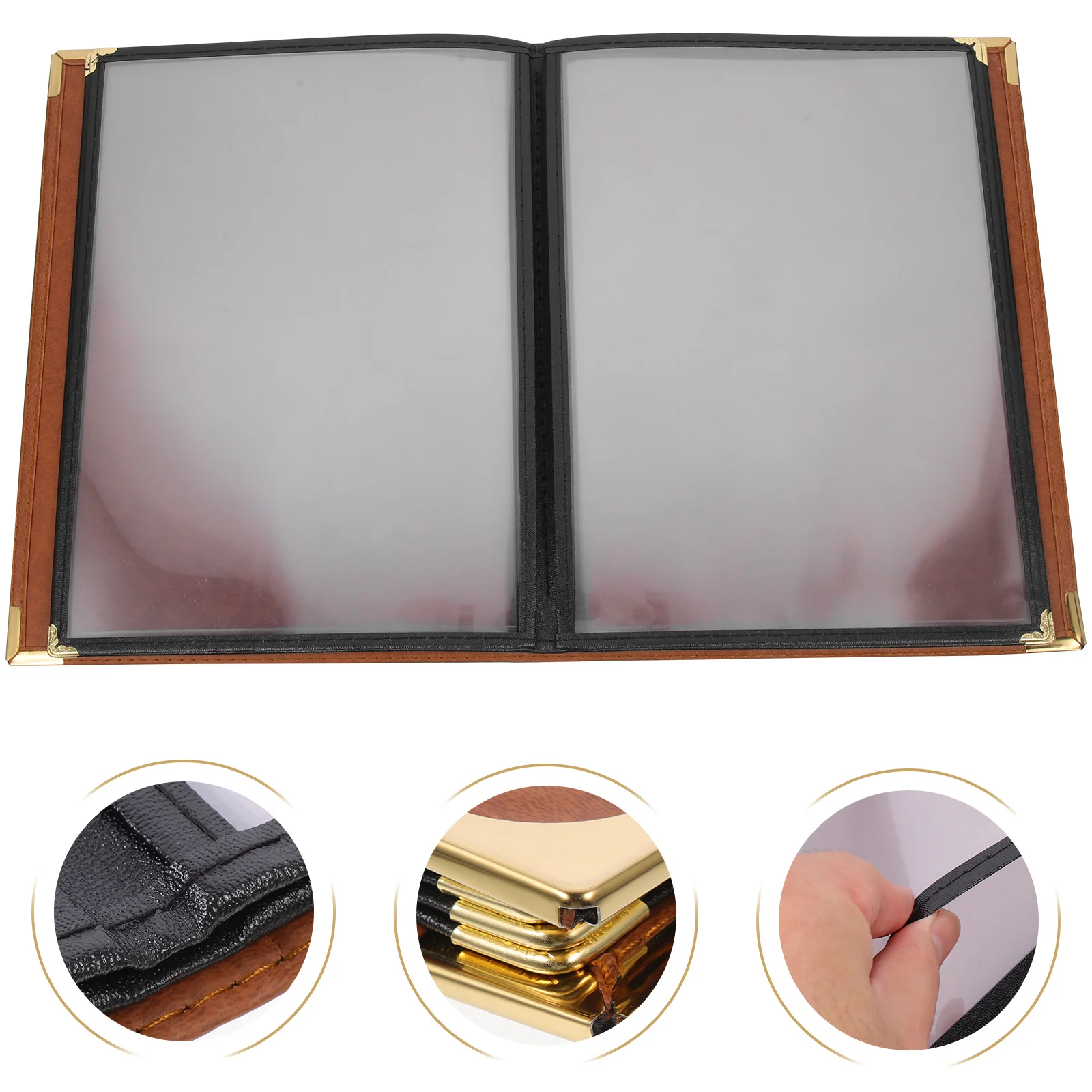 

PVC Menu Cover Transparent Protective Sleeve Folder for Coffee Bar Restaurant Menu Holder Clear Book Restaurant Supply