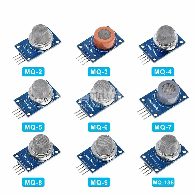 

9pcs Gas Sensor MQ-2 MQ-3 MQ-4 MQ-5 MQ-6 MQ-7 MQ-8 MQ-9 MQ-135 Detection Smoke methane liquefied Gas Sensors Module For