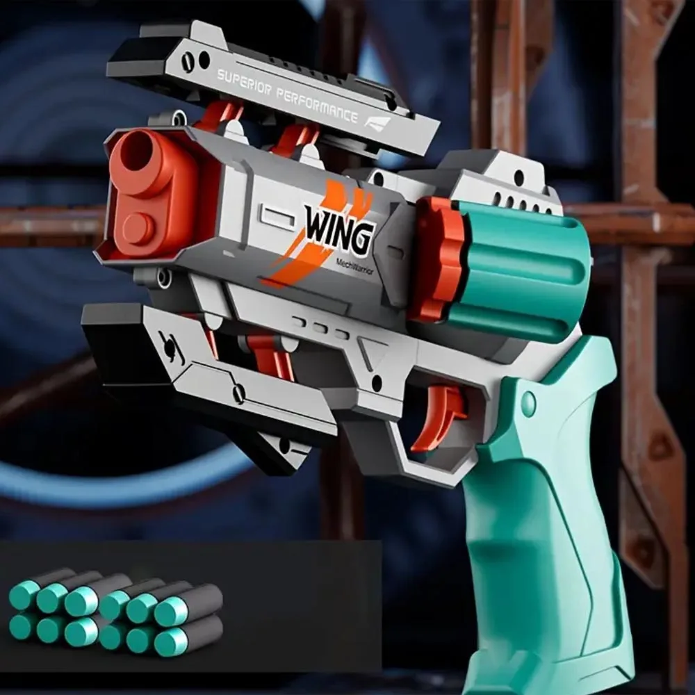 ปลอดภัยปืนของเล่น Revolver ปืนของเล่นสําหรับเด็กกีฬากลางแจ้งเกมยิงของขวัญวันเกิดที่ดีที่สุด Dropshipping Shopify