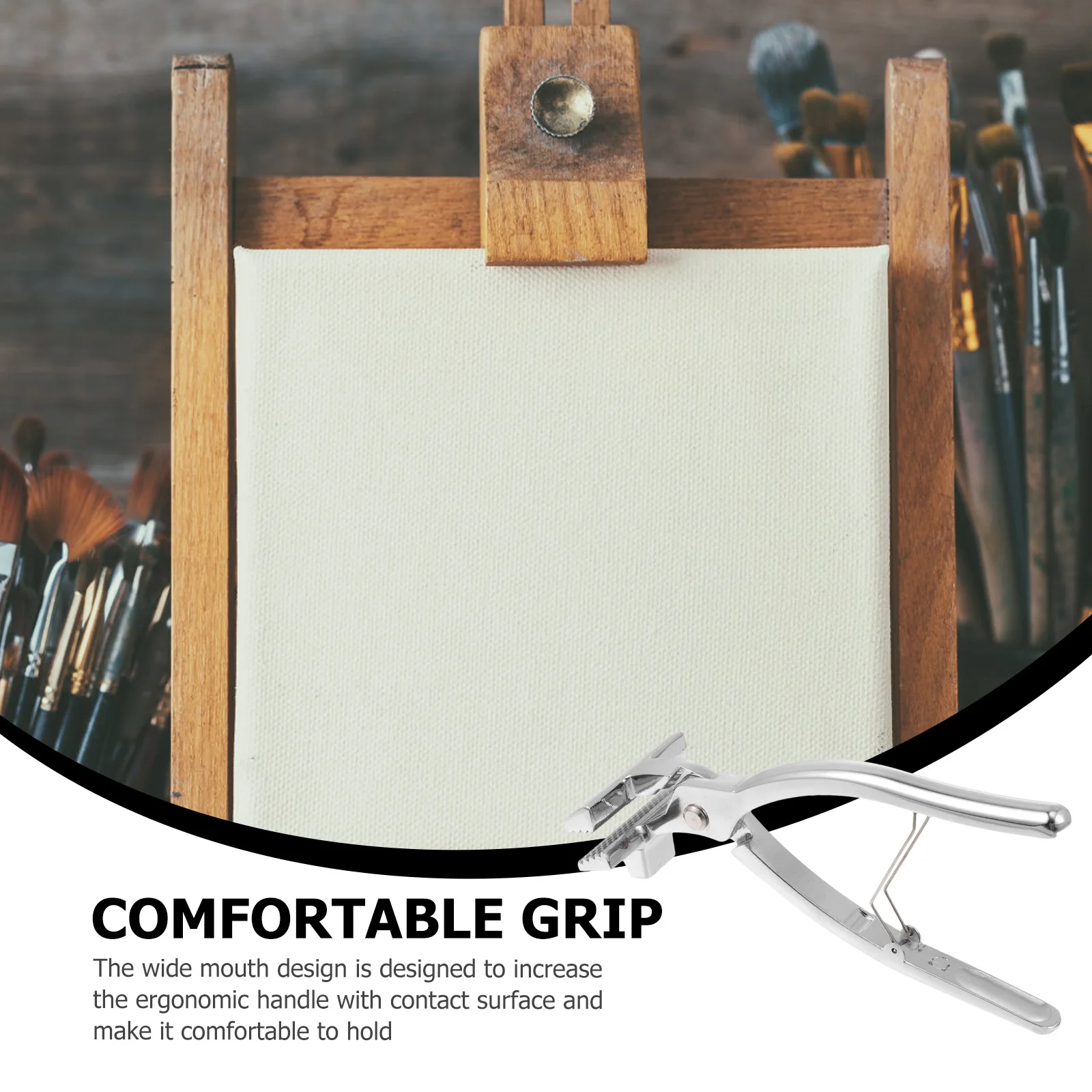 

1pc Wide Mouth Canvas Stretching Pliers Stainless Steel Durable Lightweight Portable Painting Tool for Art Enthusiasts Manual