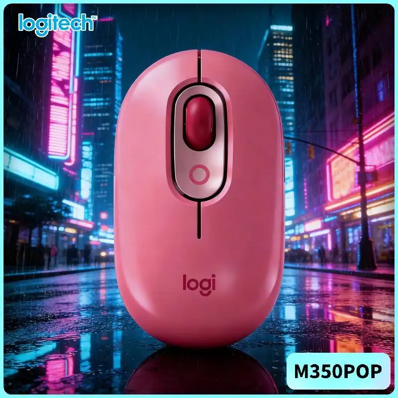 Logitech   POP Mouse High-Precision 1000 DPI Bluetooth USB Silent Scroll for Gaming Laptop and High-End PC Rig Compatibility