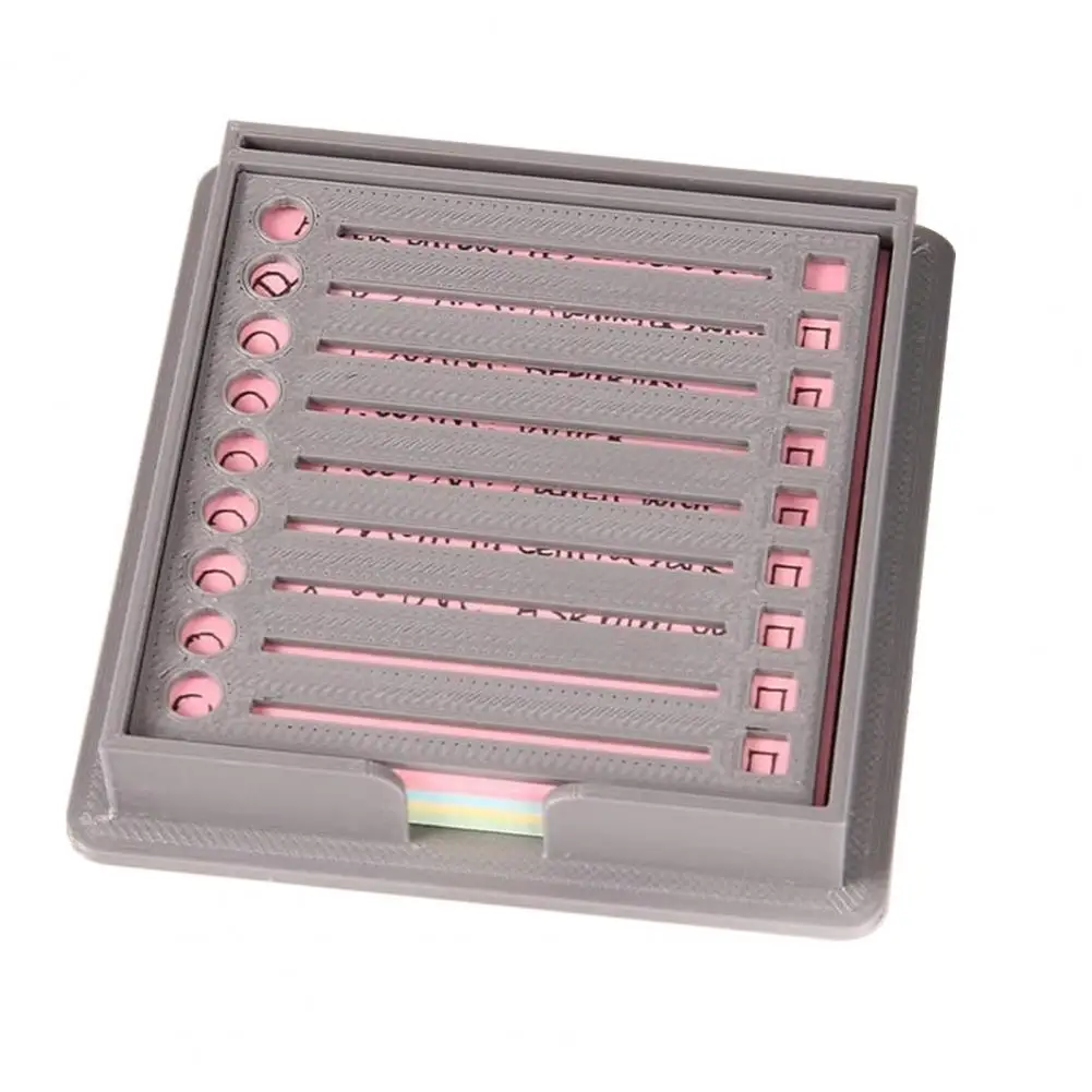 Beginner Notes Pack Waterproof Acrylic Sticky Note Holder with Stencil Dispenser Portable Self-sticky Note Pad for On-the-go