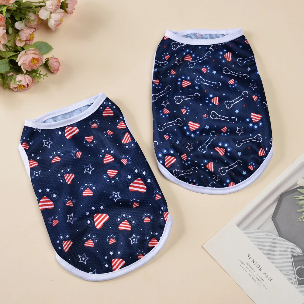 Sommer-Haustier-Hundeweste für kleine, mittelgroße Katzen, Hunde, Kleidung, Wandern, atmungsaktives Mesh, Welpen, Kätzchen, ärmelloses T-Shirt, Chihuahua-Outfits
