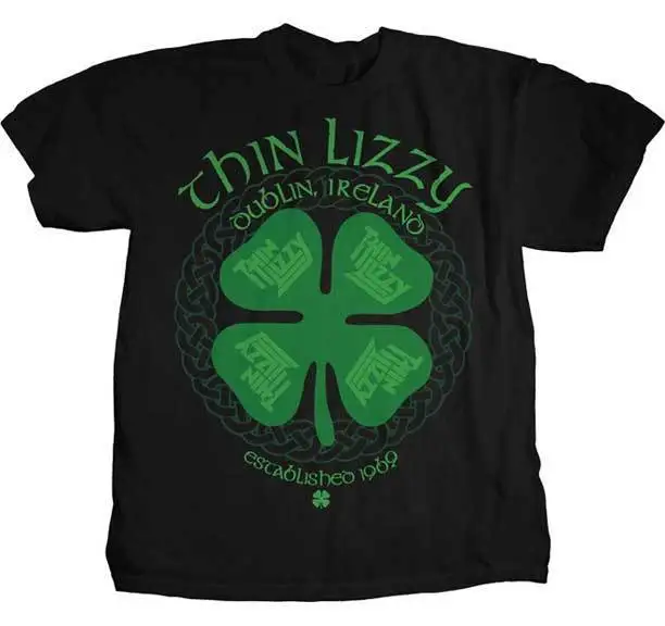 THIN LIZZY Four Leaf clover T SHIRT S M L XL 2XL New Official Hi Fidelity Merch