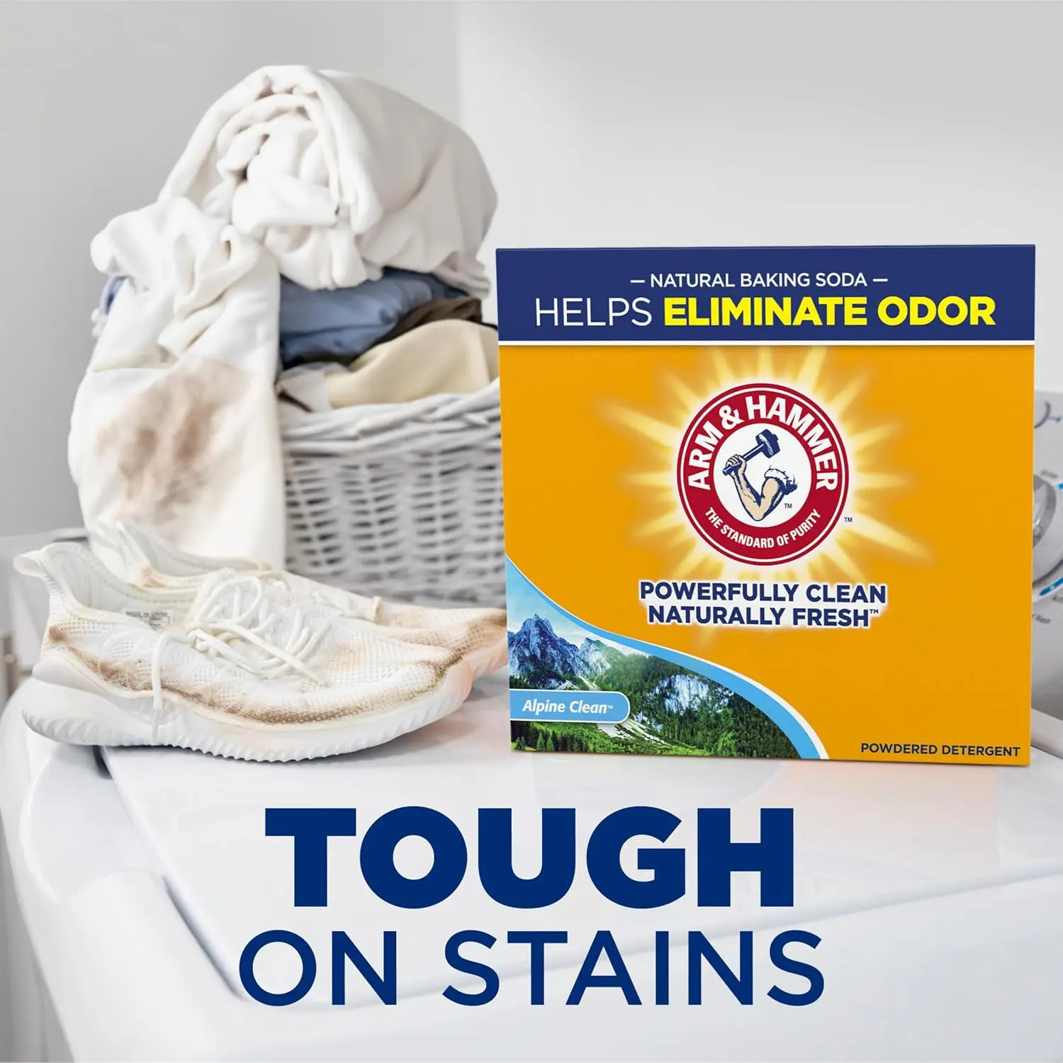 Laundry Detergent with Baking Soda for Odor Removal, Alpine Clean, 9.56 lb, 155 Loads