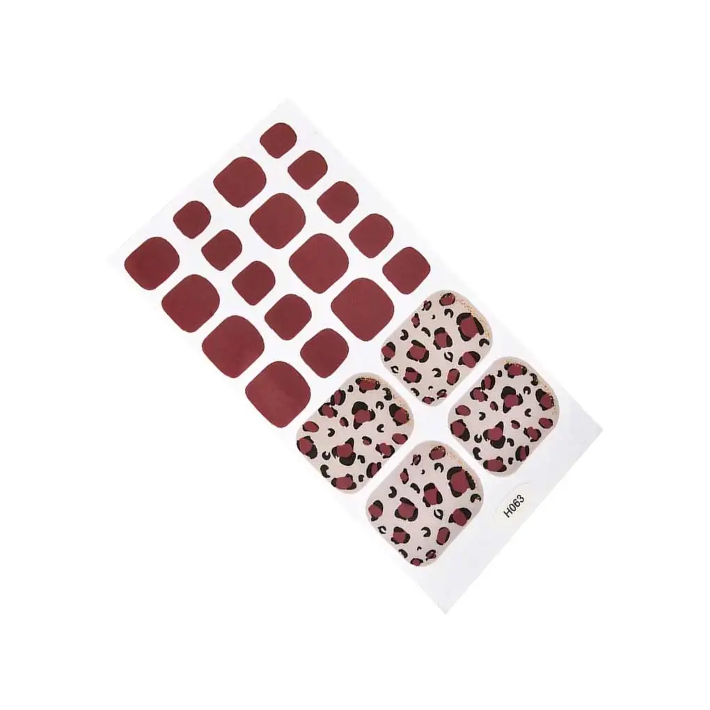 Toe Nail Sticker DIY Manicure Decal Sweat-proof Toenail Wraps Household