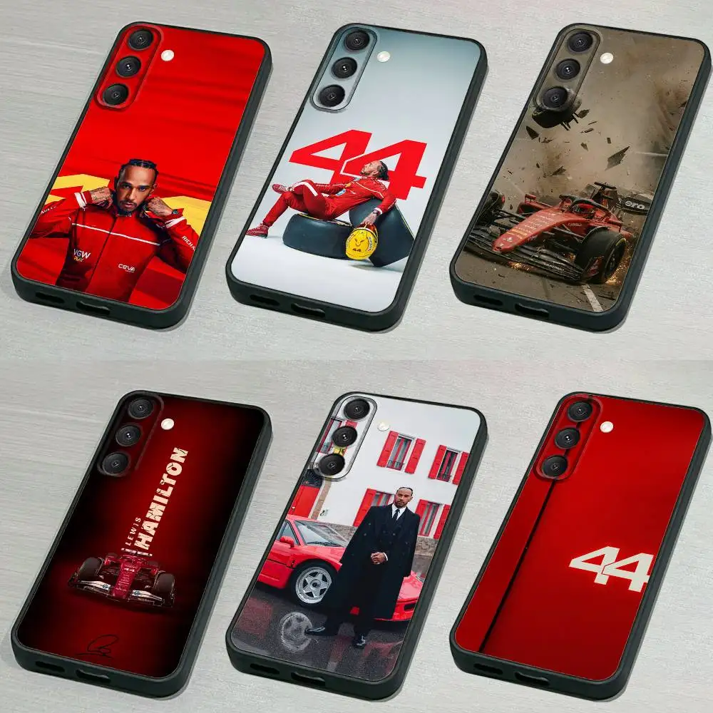 Etui na telefon 44 L-Lewis H-Hamilton-ES do Samsunga S 25,24,23,22,30,21,10,9, Ultra, Plus, Lite, FE, 4,5G, czarne, miękkie etui